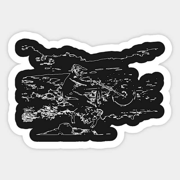 MTB Abstract Manual Sticker by Bongonation